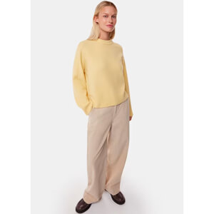 Whistles Yellow Alana Wool Mix Crew Neck